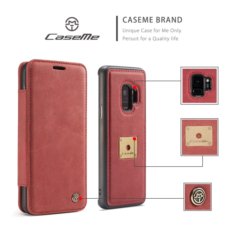 CaseMe H2  Litchi Texture Horizontal Flip Detachable Magnetic Case for Galaxy S9ï¼Œ