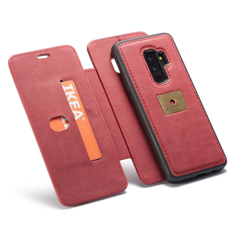 CaseMe H2 Litchi Texture Horizontal Flip Detachable Magnetic Case for Galaxy S9+, with Card Slots & Lanyard