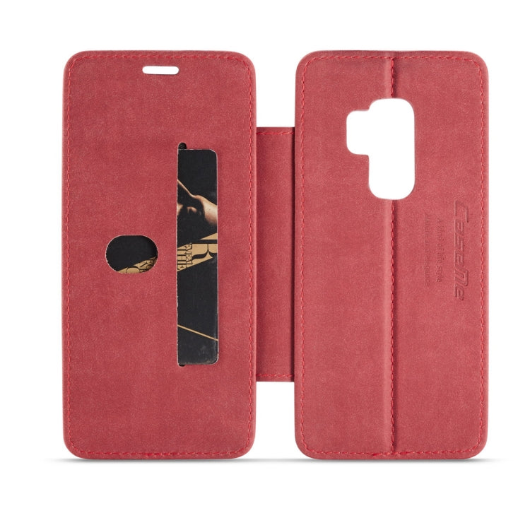 CaseMe H2 Litchi Texture Horizontal Flip Detachable Magnetic Case for Galaxy S9+, with Card Slots & Lanyard