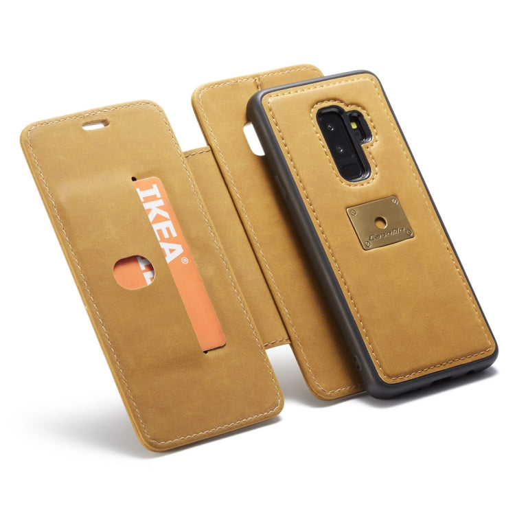 CaseMe H2 Litchi Texture Horizontal Flip Detachable Magnetic Case for Galaxy S9+, with Card Slots & Lanyard