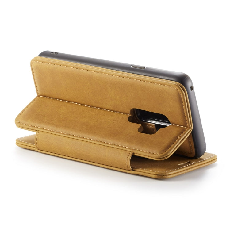 CaseMe H2 Litchi Texture Horizontal Flip Detachable Magnetic Case for Galaxy S9+, with Card Slots & Lanyard