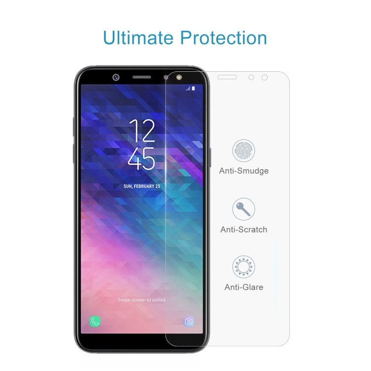 50 PCS 0.26mm 9H 2.5D Tempered Glass Film for Galaxy A6 (2018)