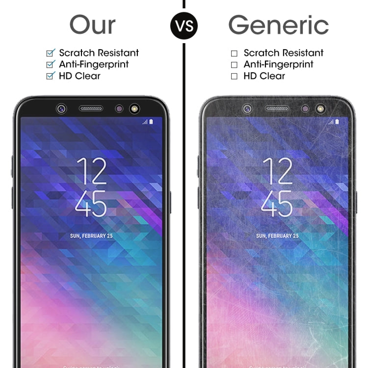 2 PCS 0.26mm 9H 2.5D Tempered Glass Film for Galaxy A6+ (2018)