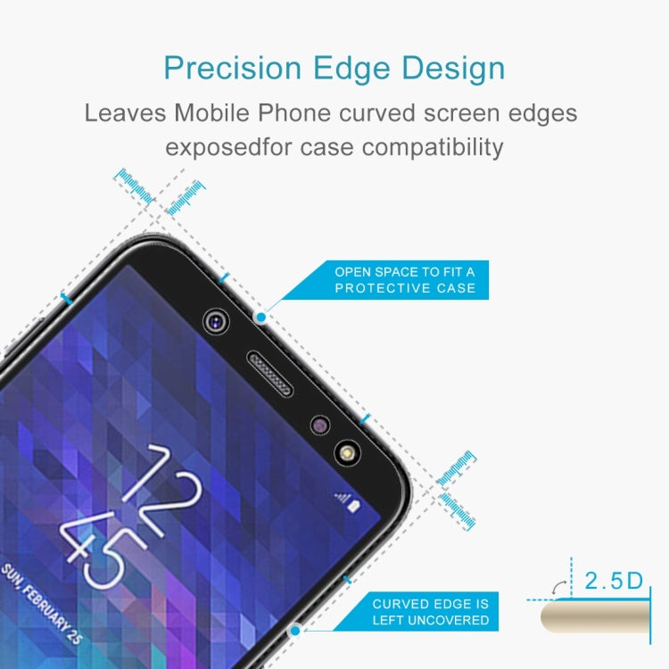 10 PCS 0.26mm 9H 2.5D Tempered Glass Film for Galaxy A6+ (2018)