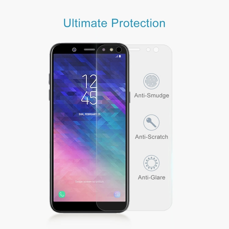 100 PCS 0.26mm 9H 2.5D Tempered Glass Film for Galaxy A6+ (2018)