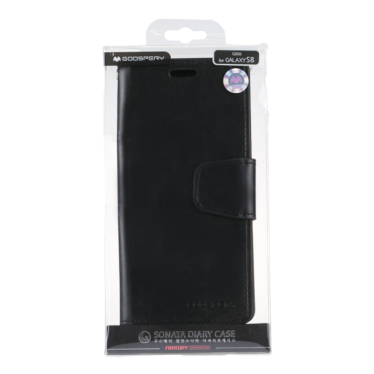GOOSPERY SONATA DIARY Series for Galaxy S8 / G950 Simulation Skin Horizontal Flip Leather Case with Holder & Card Slots & Wallet
