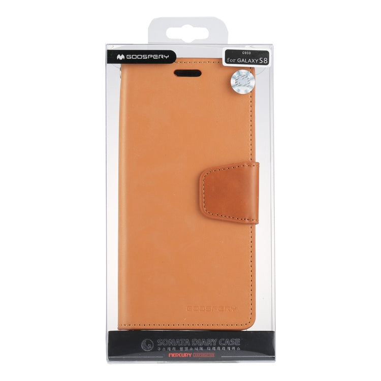 GOOSPERY SONATA DIARY Series for Galaxy S8 / G950 Simulation Skin Horizontal Flip Leather Case with Holder & Card Slots & Wallet