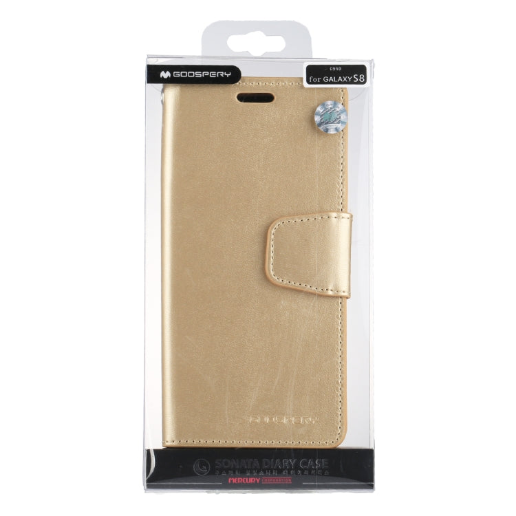 GOOSPERY SONATA DIARY Series for Galaxy S8 / G950 Simulation Skin Horizontal Flip Leather Case with Holder & Card Slots & Wallet