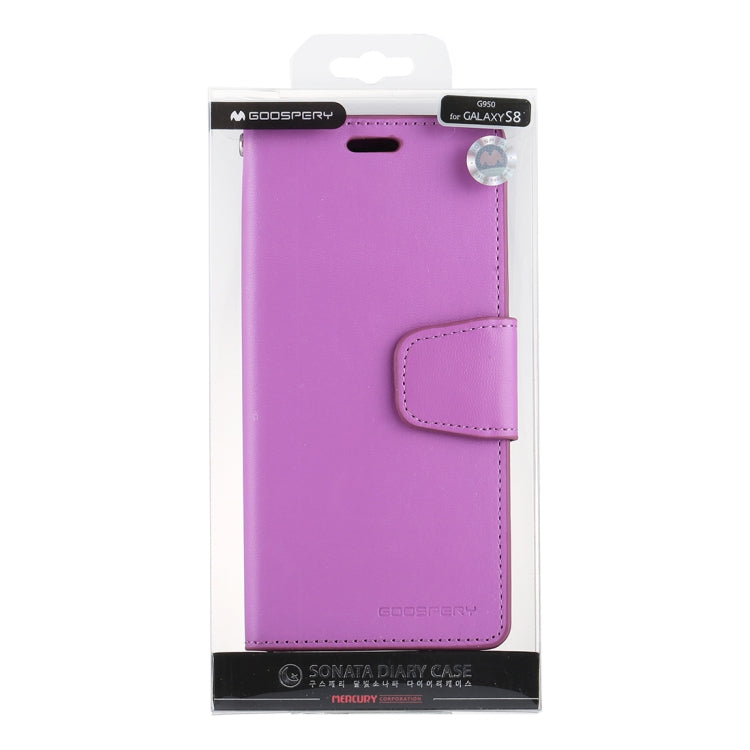 GOOSPERY SONATA DIARY Series for Galaxy S8 / G950 Simulation Skin Horizontal Flip Leather Case with Holder & Card Slots & Wallet