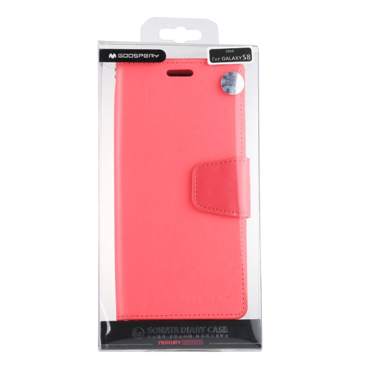 GOOSPERY SONATA DIARY Series for Galaxy S8 / G950 Simulation Skin Horizontal Flip Leather Case with Holder & Card Slots & Wallet