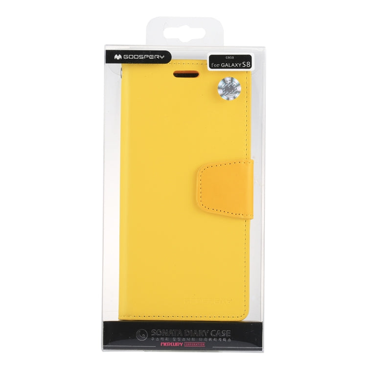 GOOSPERY SONATA DIARY Series for Galaxy S8 / G950 Simulation Skin Horizontal Flip Leather Case with Holder & Card Slots & Wallet