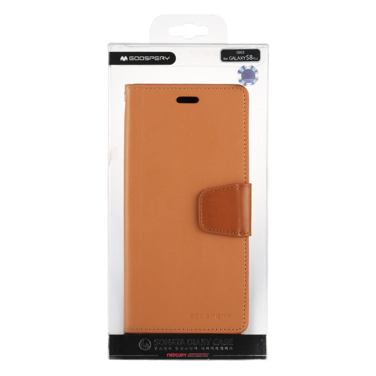 GOOSPERY SONATA DIARY Series for Galaxy S8 + / G955 Simulation Skin Horizontal Flip Leather Case with Holder & Card Slots & Wallet
