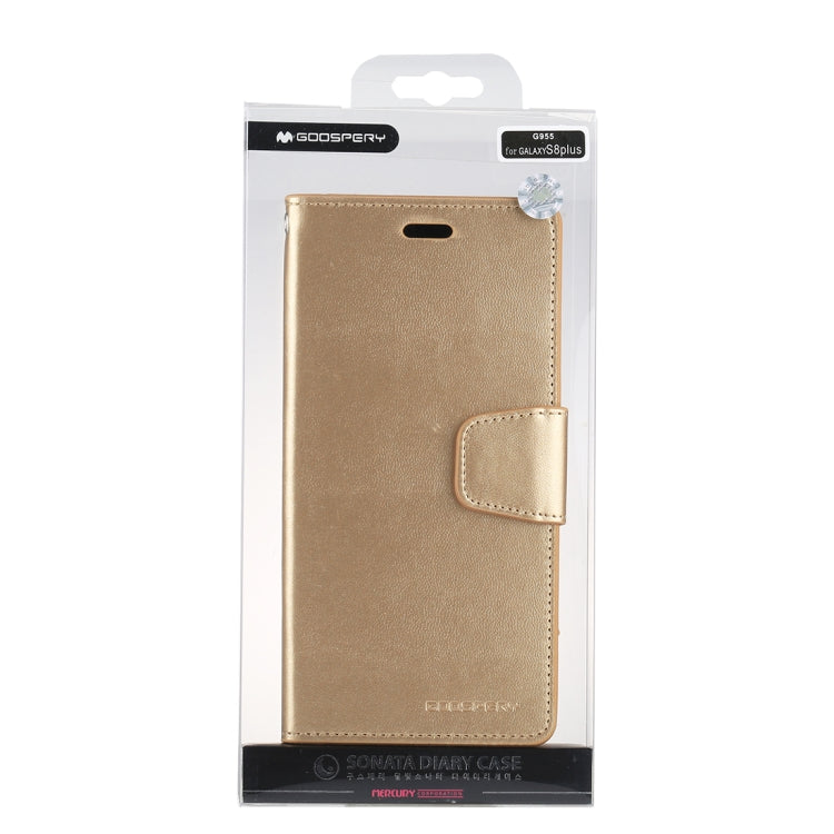 GOOSPERY SONATA DIARY Series for Galaxy S8 + / G955 Simulation Skin Horizontal Flip Leather Case with Holder & Card Slots & Wallet