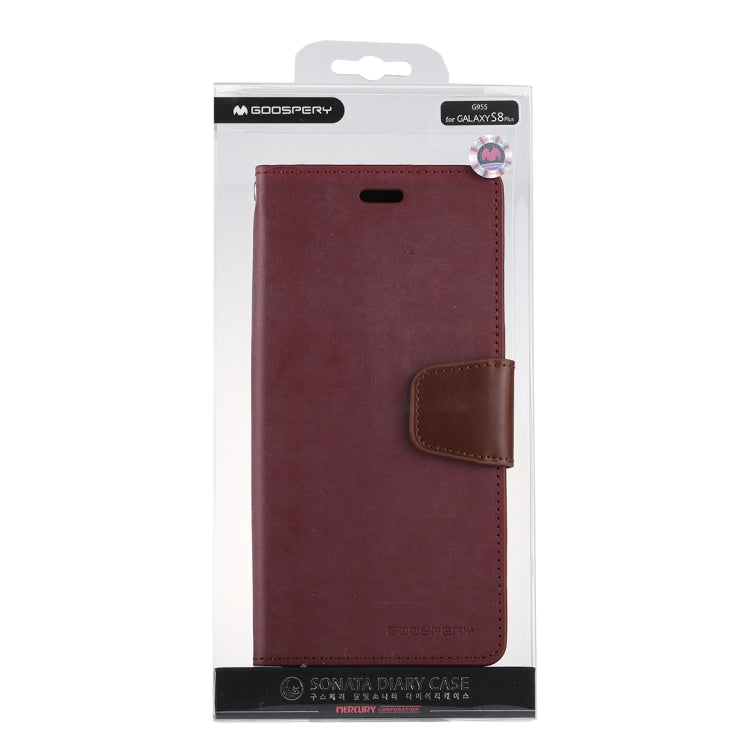 GOOSPERY SONATA DIARY Series for Galaxy S8 + / G955 Simulation Skin Horizontal Flip Leather Case with Holder & Card Slots & Wallet