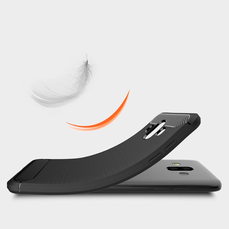 Brushed Texture Carbon Fiber Shockproof TPU Case for Galaxy J7 Duo