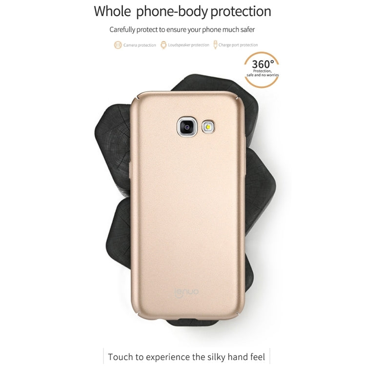 Lenuo for Galaxy A5 (2017) / A520 PC Ultra-thin Impact Protection Case (Black)