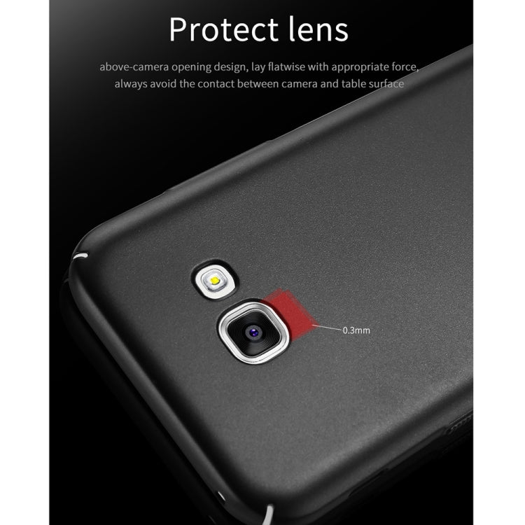 Lenuo for Galaxy A5 (2017) / A520 PC Ultra-thin Impact Protection Case (Black)
