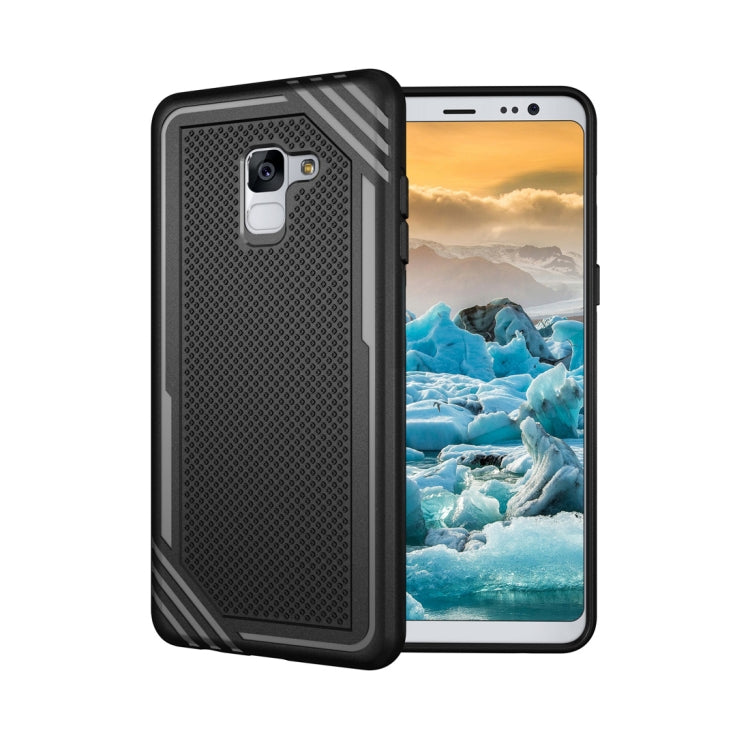 Lattice Texture TPU Shockproof Case for Galaxy A8+ (2018)