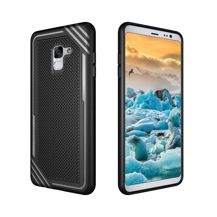Lattice Texture TPU Shockproof Case for Galaxy A8+ (2018)