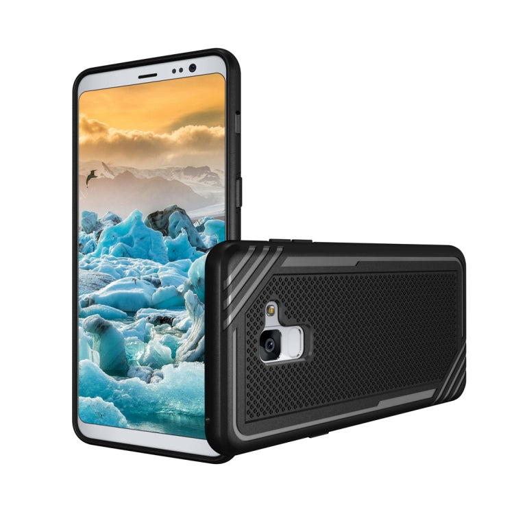 Lattice Texture TPU Shockproof Case for Galaxy A8+ (2018)