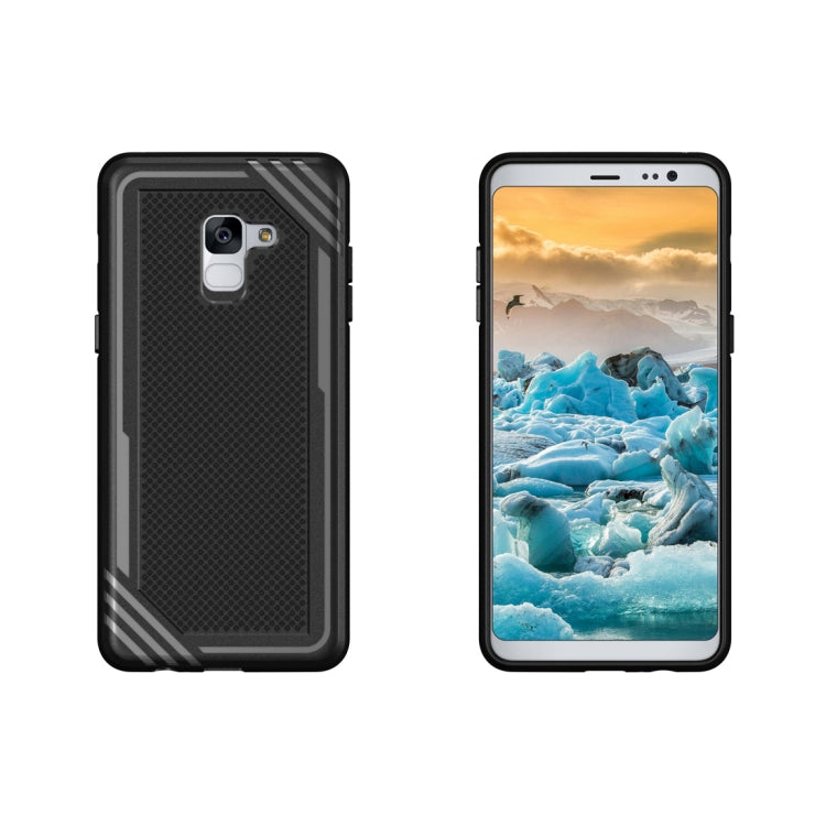 Lattice Texture TPU Shockproof Case for Galaxy A8+ (2018)