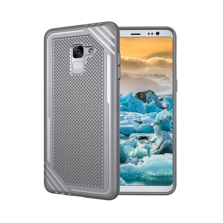 Lattice Texture TPU Shockproof Case for Galaxy A8+ (2018)