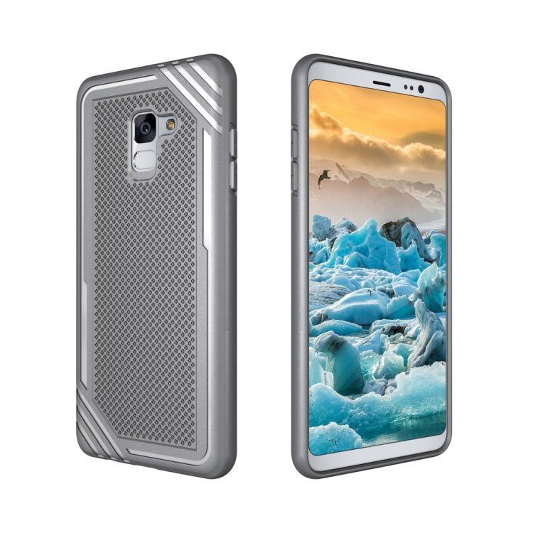 Lattice Texture TPU Shockproof Case for Galaxy A8+ (2018)