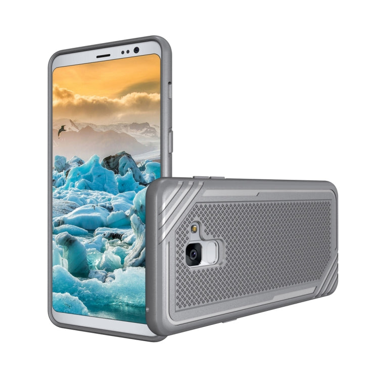 Lattice Texture TPU Shockproof Case for Galaxy A8+ (2018)