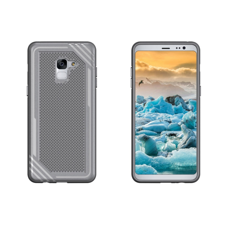 Lattice Texture TPU Shockproof Case for Galaxy A8+ (2018)