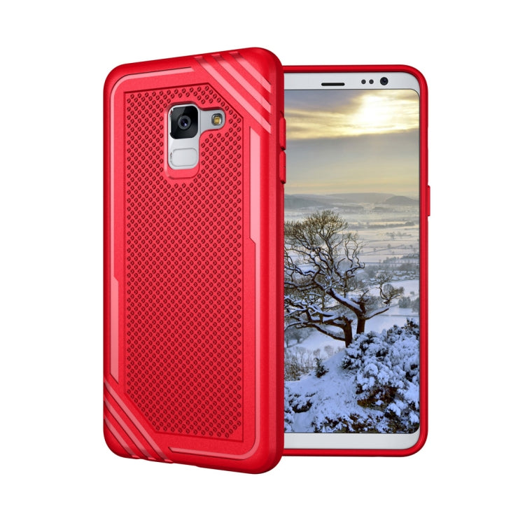 Lattice Texture TPU Shockproof Case for Galaxy A8 (2018)