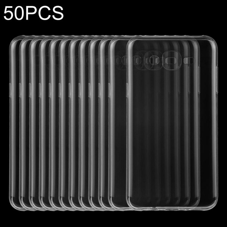 50 PCS 0.75mm Transparent TPU Case for Galaxy J7 Neo