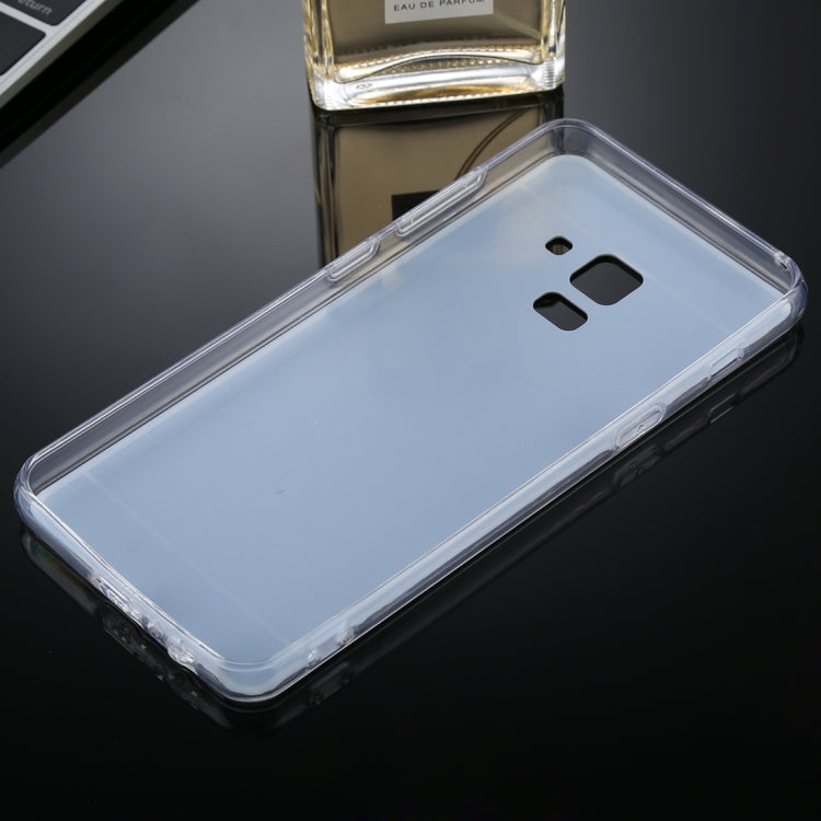For Galaxy A8 (2018) Acrylic + TPU Electroplating Mirror Protective Back Cover Case(Silver)