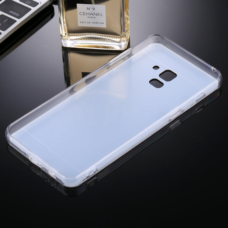 For Galaxy A8+ (2018) Acrylic + TPU Electroplating Mirror Protective Back Cover Case(Gold)