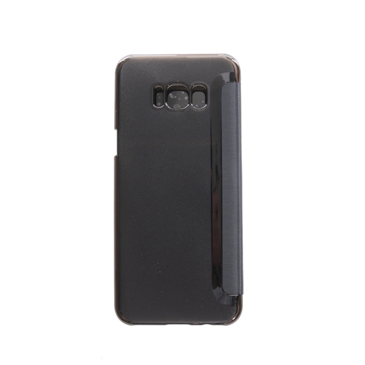 For Galaxy S8 PU+PC Small Lattice Texture Horizontal Flip Leather Case with Call Display ID