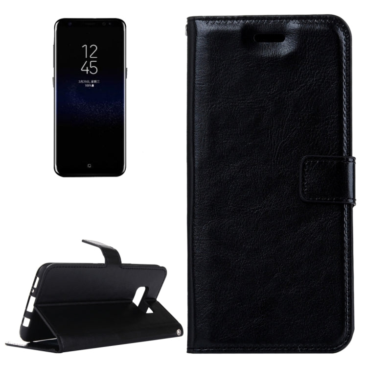 For Galaxy S8 Retro Crazy Horse Texture Horizontal Flip Leather Case with Holder & Card Slots & Wallet & Photo Frame & Lanyard