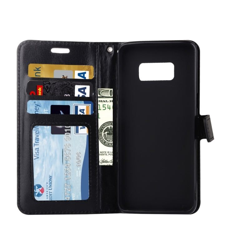 For Galaxy S8 Retro Crazy Horse Texture Horizontal Flip Leather Case with Holder & Card Slots & Wallet & Photo Frame & Lanyard
