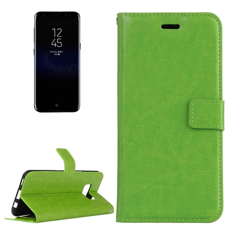For Galaxy S8 Retro Crazy Horse Texture Horizontal Flip Leather Case with Holder & Card Slots & Wallet & Photo Frame & Lanyard