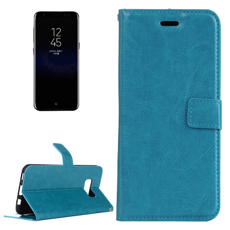 For Galaxy S8 Retro Crazy Horse Texture Horizontal Flip Leather Case with Holder & Card Slots & Wallet & Photo Frame & Lanyard