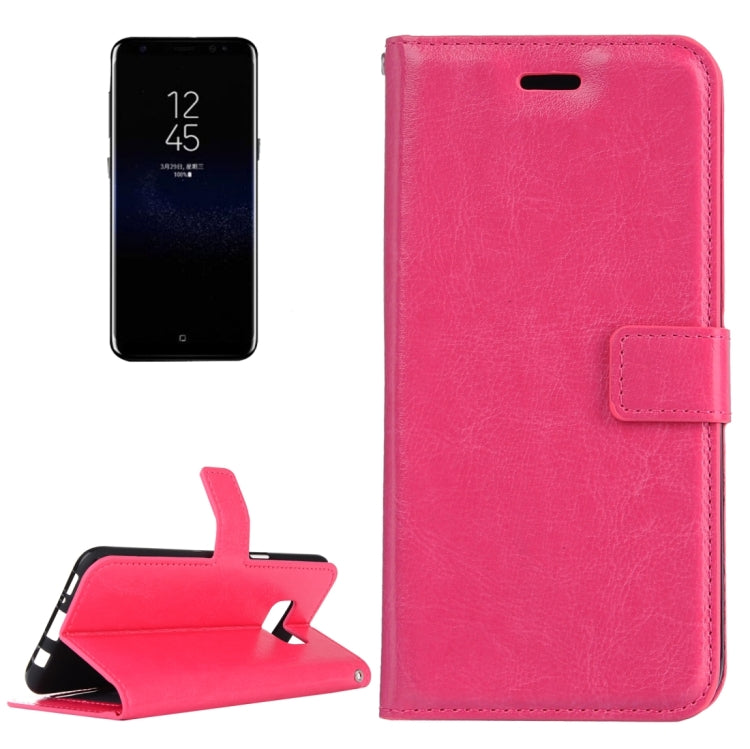 For Galaxy S8 Retro Crazy Horse Texture Horizontal Flip Leather Case with Holder & Card Slots & Wallet & Photo Frame & Lanyard