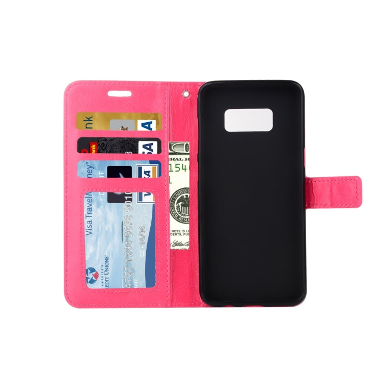 For Galaxy S8 Retro Crazy Horse Texture Horizontal Flip Leather Case with Holder & Card Slots & Wallet & Photo Frame & Lanyard