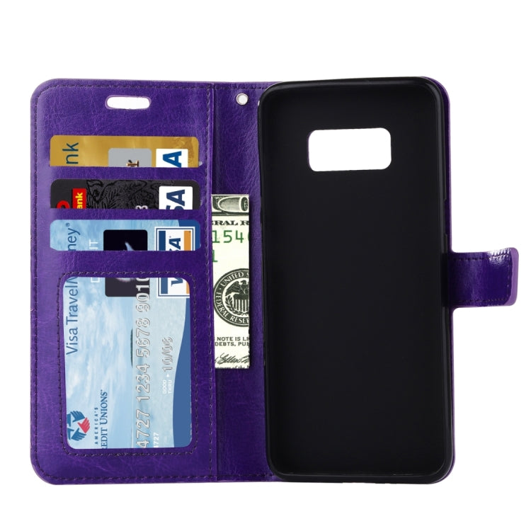 For Galaxy S8 Retro Crazy Horse Texture Horizontal Flip Leather Case with Holder & Card Slots & Wallet & Photo Frame & Lanyard