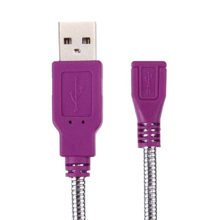10cm USB 2.0 Male to Micro USB Female Metal Soft Hose Converter Adapter Cable, For Samsung, Sony, Meizu, Xiaomi, and other Smartphones(Purple)