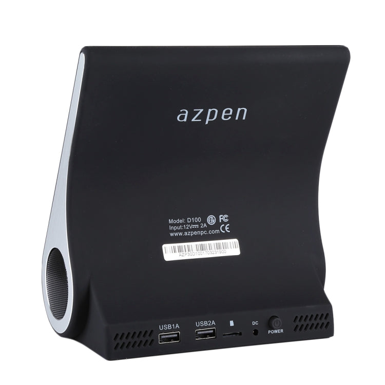 azpen D100 3 in 1 Docking Station +  Bluetooth Speaker + QI Wireless Charger, CW6687E Processor, Support TF music Player(Black)