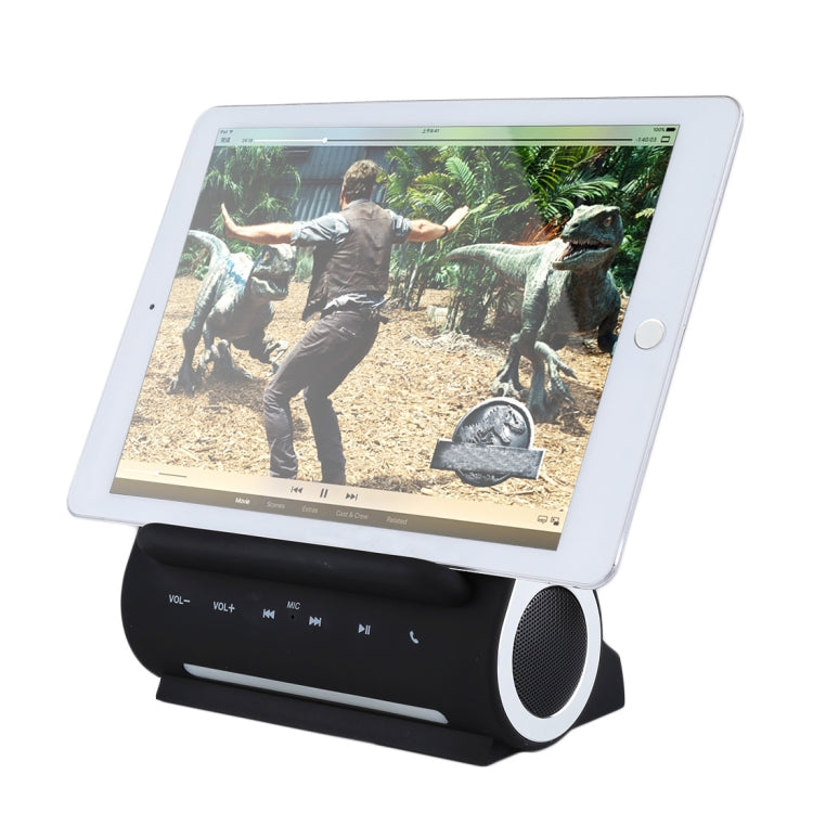 azpen D100 3 in 1 Docking Station +  Bluetooth Speaker + QI Wireless Charger, CW6687E Processor, Support TF music Player(Black)