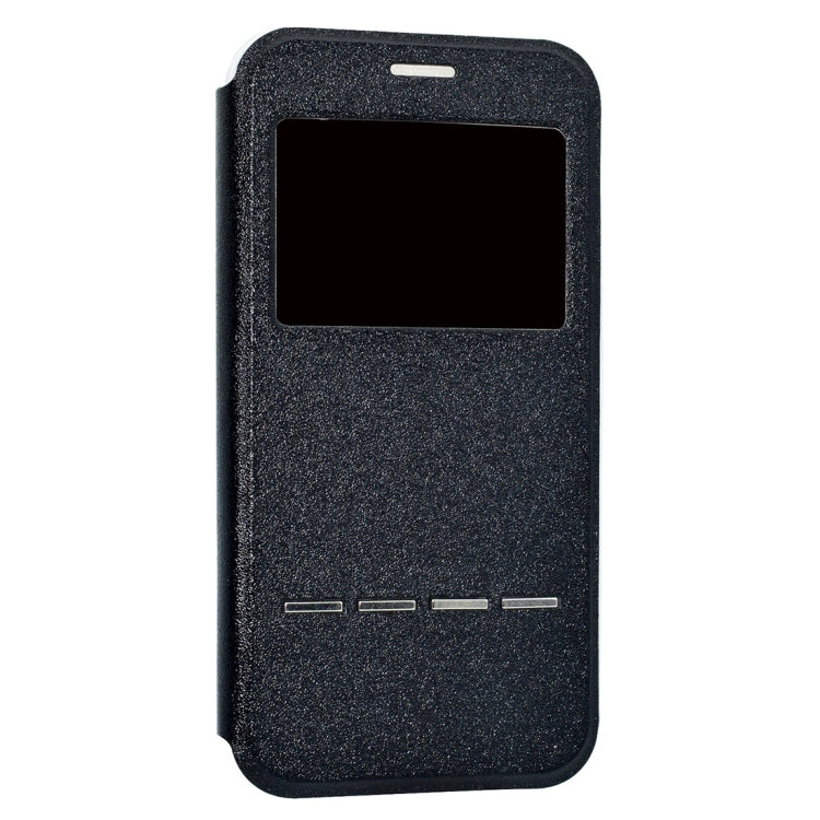For Galaxy J7 (2017) (US Version) Business Style Frosted Texture Horizontal Flip Leather Case with Call Display ID & SlideUnlock Slip & Holder