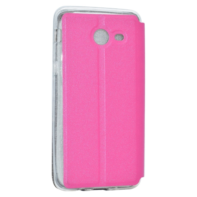 For Galaxy J7 (2017) (US Version) Business Style Frosted Texture Horizontal Flip Leather Case with Call Display ID & SlideUnlock Slip & Holder