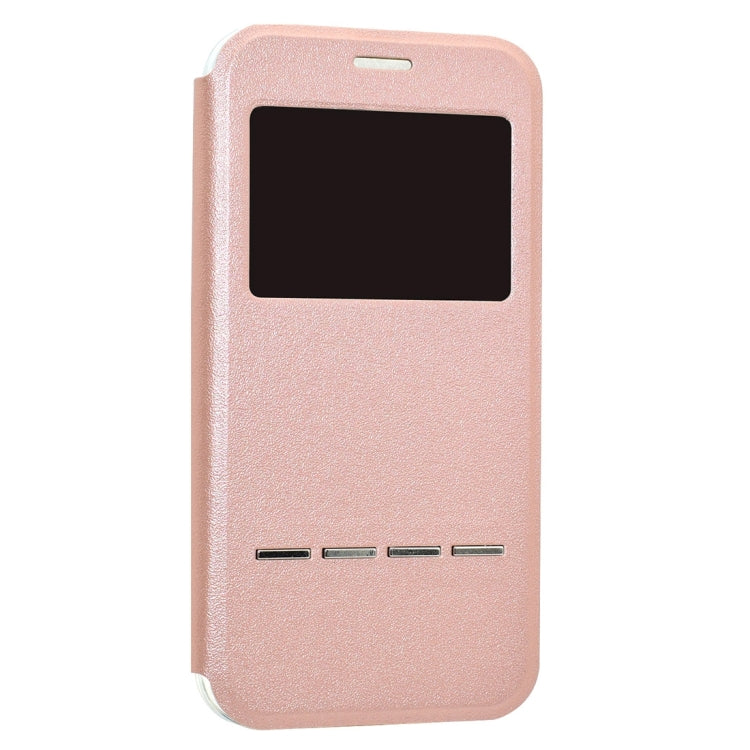 For Galaxy J7 (2017) (US Version) Business Style Frosted Texture Horizontal Flip Leather Case with Call Display ID & SlideUnlock Slip & Holder