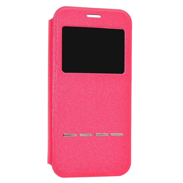 For Galaxy J7 (2017) (US Version) Business Style Frosted Texture Horizontal Flip Leather Case with Call Display ID & SlideUnlock Slip & Holder