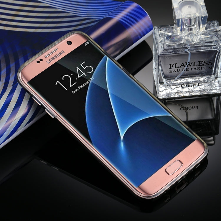 GOOSPERY for Galaxy S7 Edge Detachable Electroplating Bumper Frame + TPU Shockproof Protective Back Cover Case with Holder
