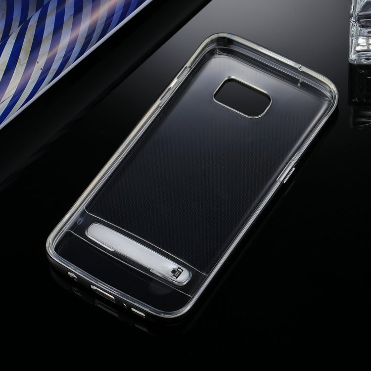 GOOSPERY for Galaxy S7 Edge Detachable Electroplating Bumper Frame + TPU Shockproof Protective Back Cover Case with Holder